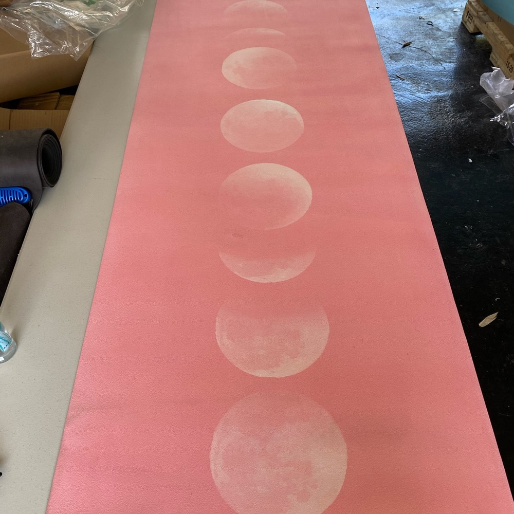 Pink Moon Phases Mat by Yoga Zeal